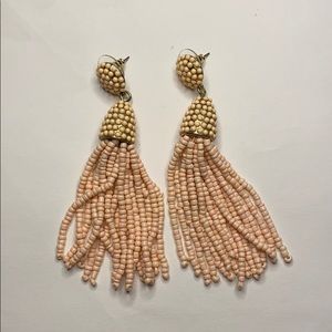 Charming Charlie Baby pink tassel earrings